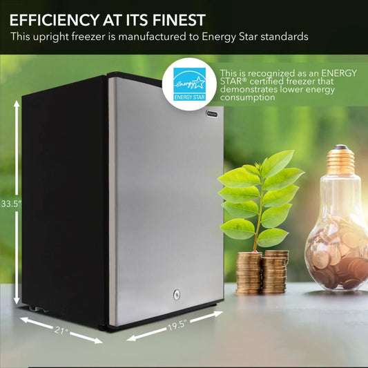 Whynter 3.0 cu. ft. Energy Star Upright Freezer with Lock �C Stainless Steel (Cuf-301SS)