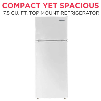 Frigidaire 7.5 Cu. Ft. Top Mount Refrigerator, Black