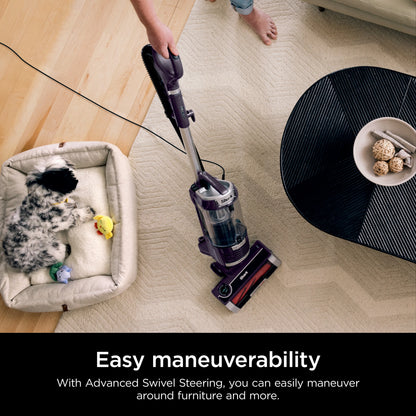 Shark Upright Vacuum, Lift-Away, Pet Friendly, Bagless, PowerFins HairPro & Odor Neutralizer Technology, Hard Floor and Carpet, Self Cleaning Brushroll, Anti Allergen &Swivel Steering , ZD550, Purple