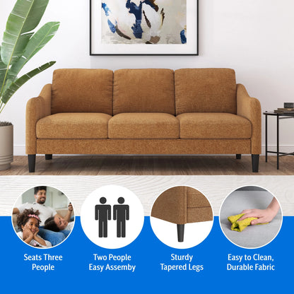 Mainstays Westley Swoop Arm Sofa, Burnt Orange