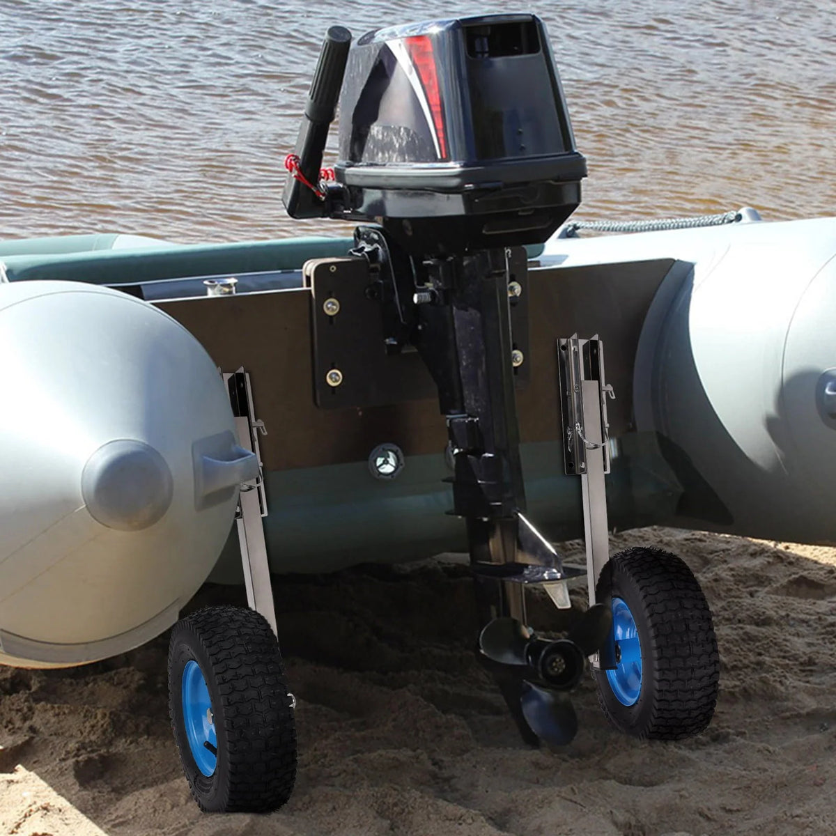 Wheels 600LBS Boat Boat Transom Launching Wheel with 12 Inch Wheels Set for Inflatable Boat & Aluminum Boat