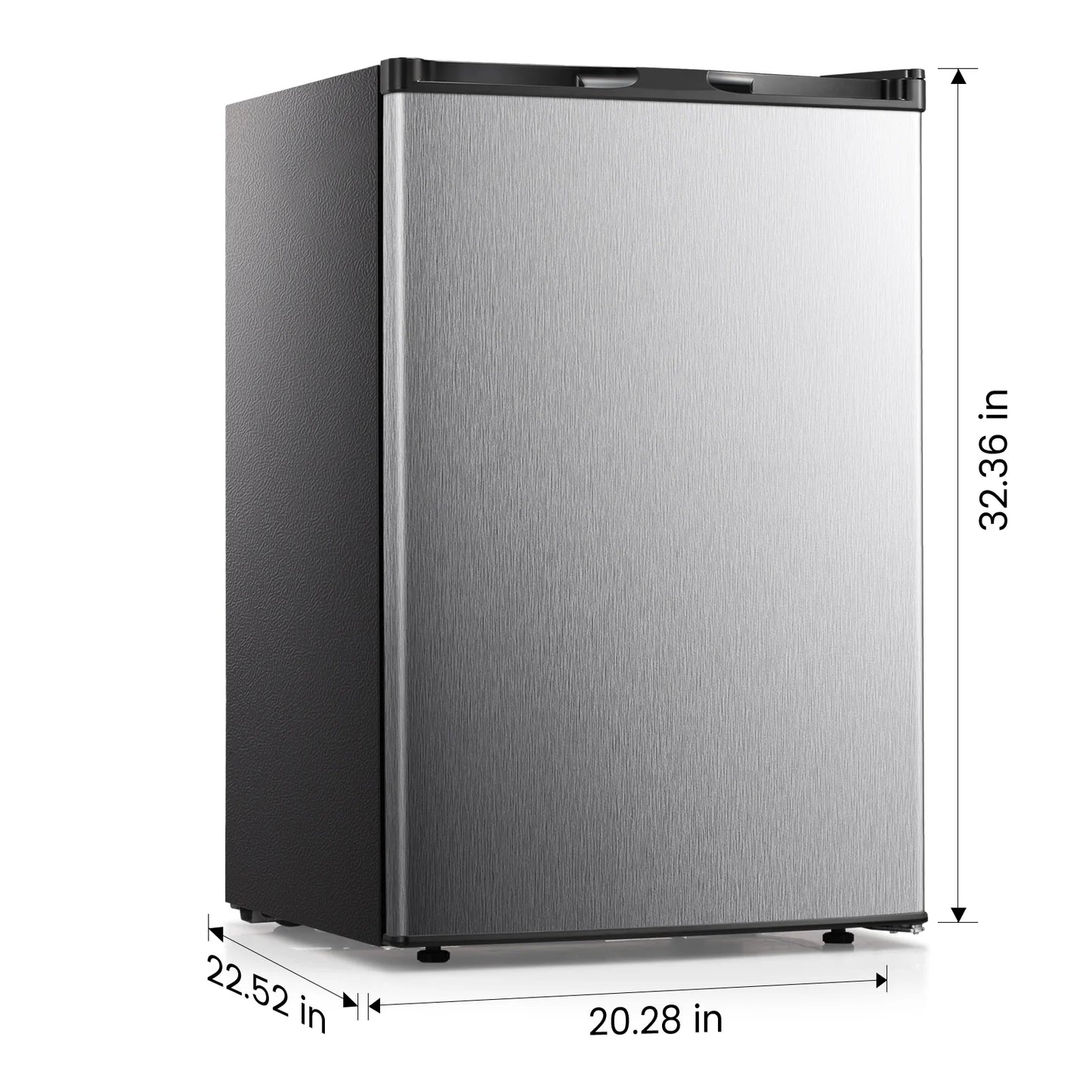 KNDKO 3.2Cu.ft Upright Freezer, Compact Freezer with Removable Shelves, Adjustable Thermostat for Home/Kitchen/Office, SILVER