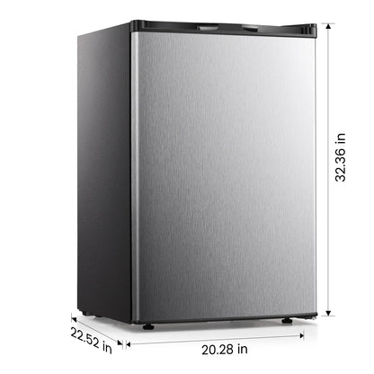 KNDKO 3.2Cu.ft Upright Freezer, Compact Freezer with Removable Shelves, Adjustable Thermostat for Home/Kitchen/Office, SILVER
