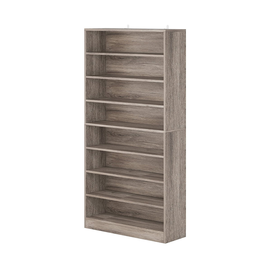 Hommoo Modern Wood Freestanding Shoe Cabinet, 8 Tiers 40-45 Pairs Shoe Storage Rack Organizer for Entryway, Gray