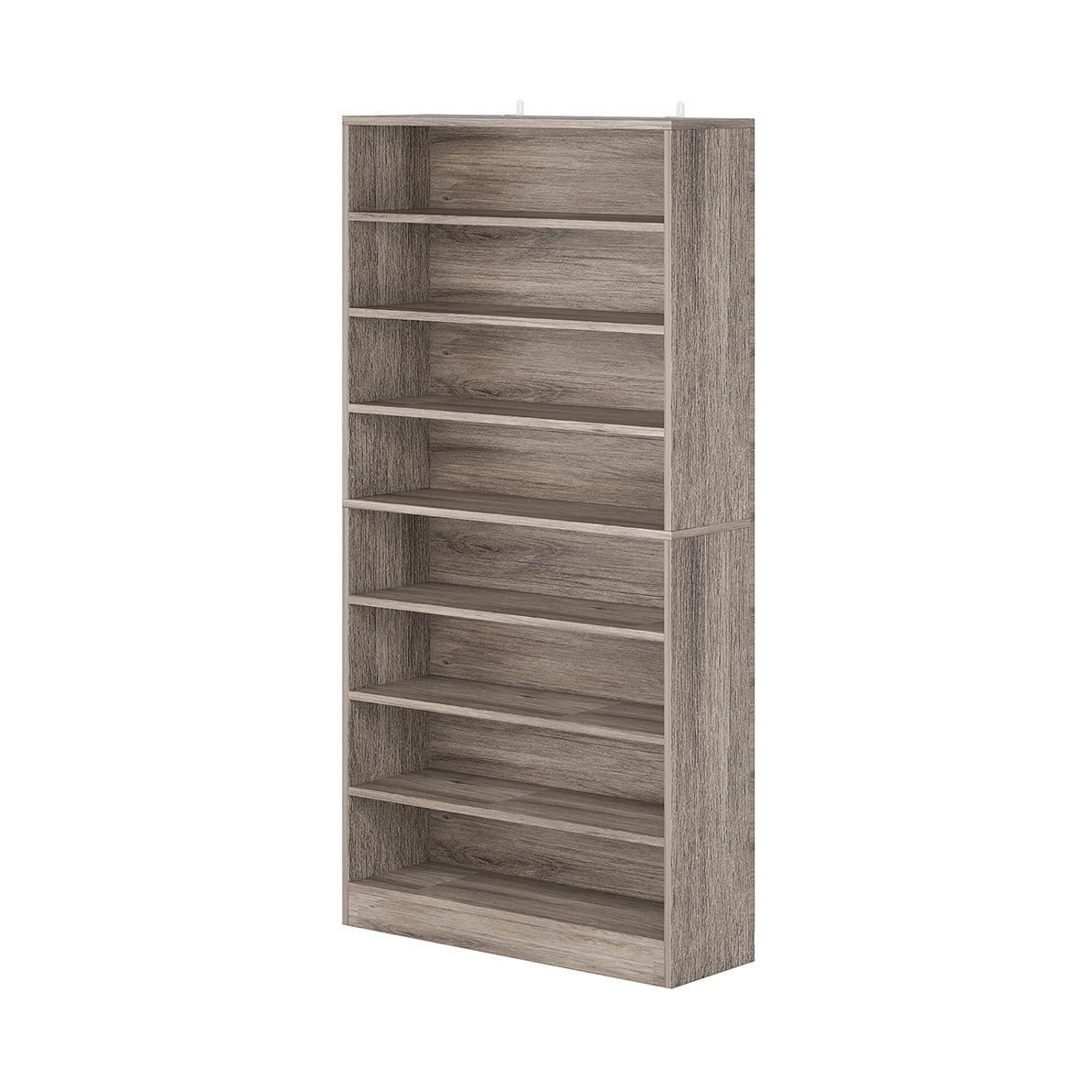Hommoo Modern Wood Freestanding Shoe Cabinet, 8 Tiers 40-45 Pairs Shoe Storage Rack Organizer for Entryway, Gray