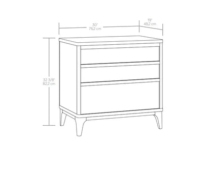 Better Homes & Gardens Greyson 3-Drawer Nightstand with USB, Acorn Finish