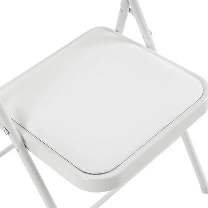 6 Pack Gray Folding Chairs with Padded Seats, Portable Stackable Foldable Chairs for Indoor & Outdoor, Commercial Seat with Metal Frame for Events Office Wedding Party, 330lbs Capacity