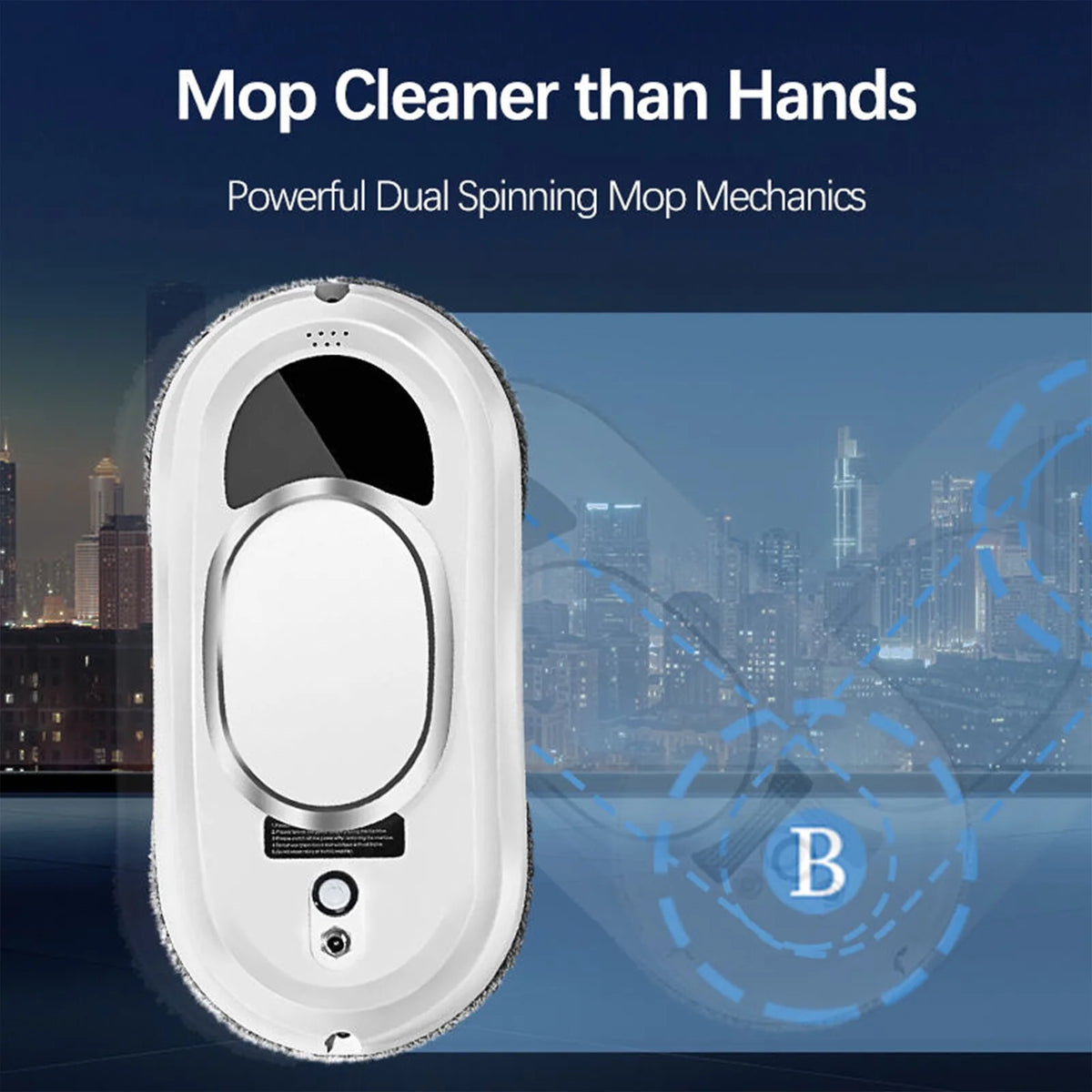 Oenbopo Window Cleaner Robot,Smart Glass Cleaning Robotic with  Strong Suction,Remote Control Window Cleaning Robot for Windows/Tiles/Class Door