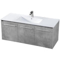 Elegant Kitchen and Bath 48 Inch  Single Bathroom Floating Vanity In Concrete Grey