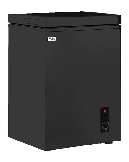 TABU Chest Freezer,3.5 Cu ft Deep Freezer,Garage Ready,Top Open Door,Black