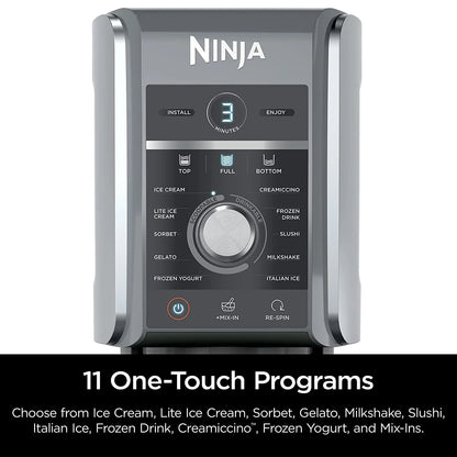Restored Ninja CREAMi Deluxe 11-in-1 XL Ice Cream Maker, Silver (NC501) (Refurbished)