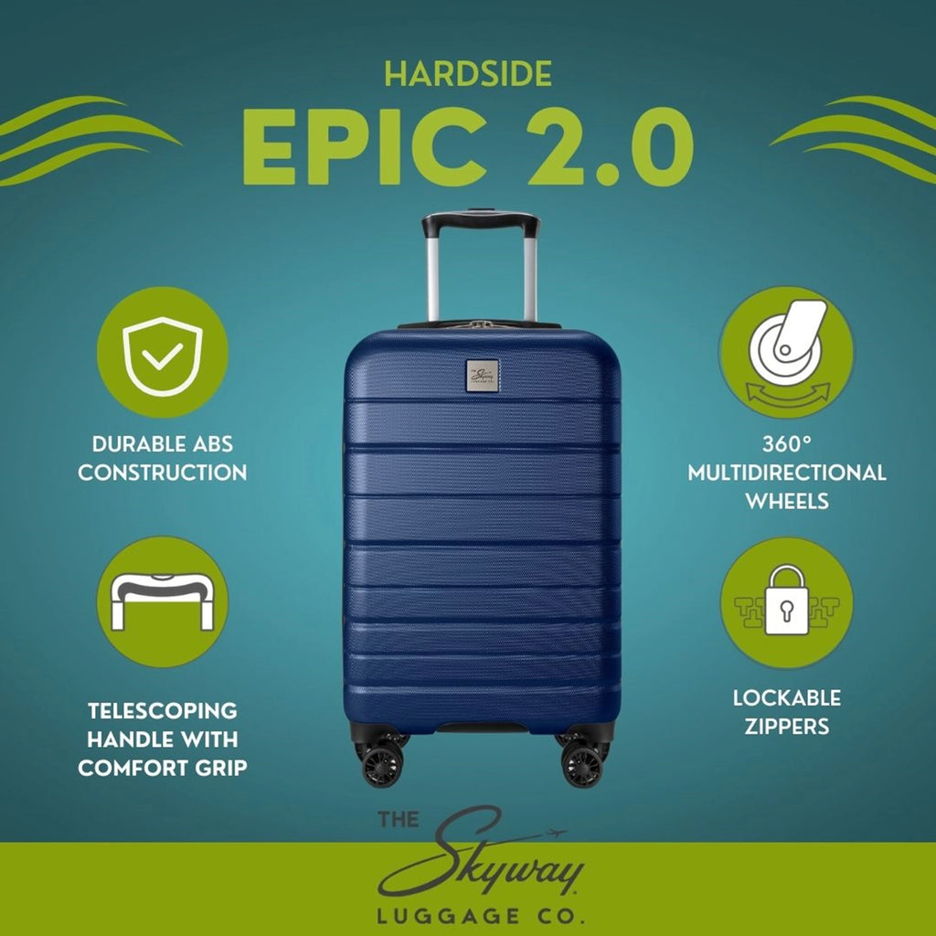 Skyway Luggage Epic 2.0 24" Hardside 8-Wheel Medium Check-In Spinner