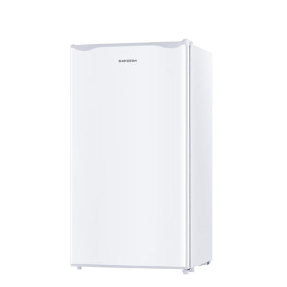BANGSON 3.2 Cu.Ft. Mini Fridge, Compact Refrigerator with Reversible Door, Silver