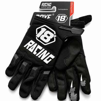 full finger pit bike racing gloves with protective knuckle details
Caption: Neon yellow and black full-finger racing gloves designed for pit bike, motocross, MTB, ATV, and off-road riding.
