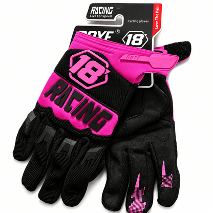 full finger pit bike racing gloves with protective knuckle details
Caption: Neon yellow and black full-finger racing gloves designed for pit bike, motocross, MTB, ATV, and off-road riding.