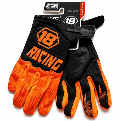 full finger pit bike racing gloves with protective knuckle details
Caption: Neon yellow and black full-finger racing gloves designed for pit bike, motocross, MTB, ATV, and off-road riding.