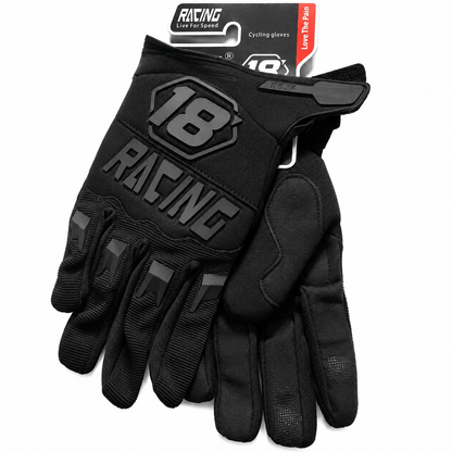 full finger pit bike racing gloves with protective knuckle details
Caption: Neon yellow and black full-finger racing gloves designed for pit bike, motocross, MTB, ATV, and off-road riding.