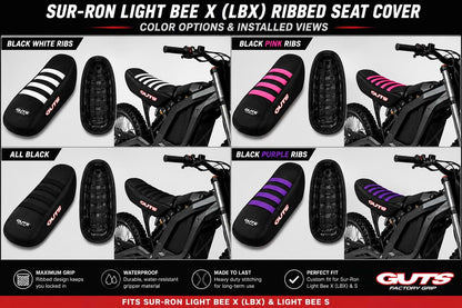 Premium Ribbed Rubber Gripper Seat Cover for Sur-Ron Light Bee X (LBX) & Light Bee S