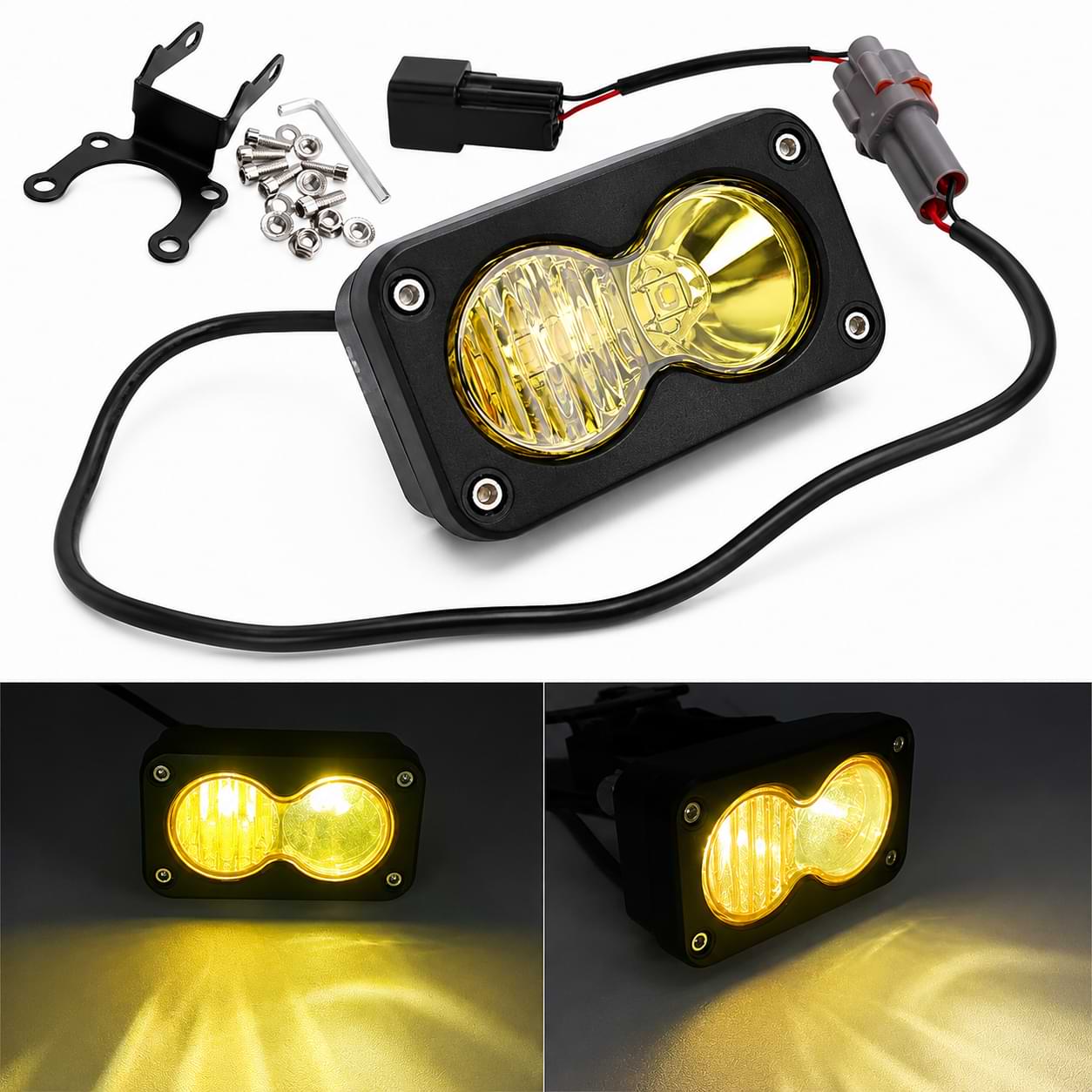 20W LED Headlight Switch White Spot Flood Pod Combo Kit for Sur-Ron Talaria and Segway Electric Dirt Bikes